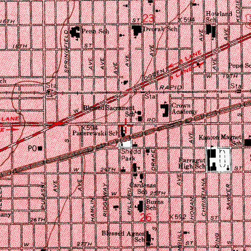 Topographic Map of Holy Rock Healing Temple, IL