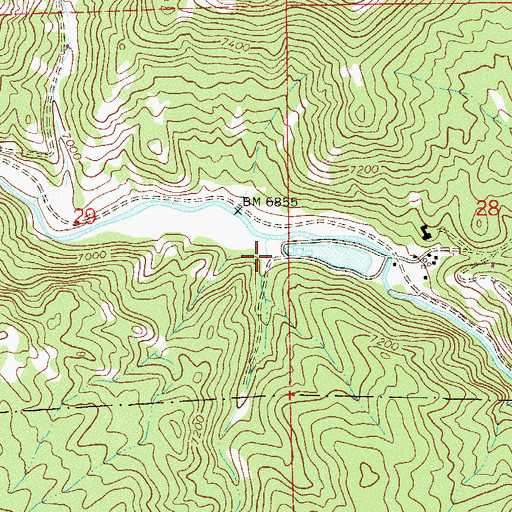 Topographic Map of Buck Gulch, CO