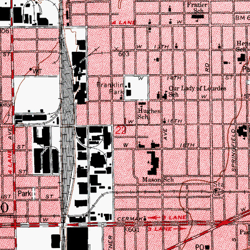 Topographic Map of Holy Trinity Church of God in Christ, IL