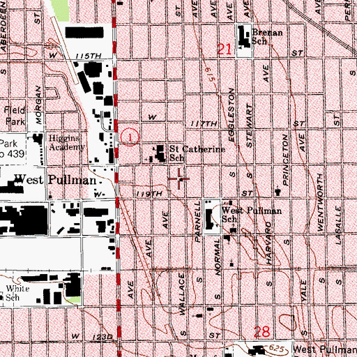 Topographic Map of Holy Trinity Community Church, IL
