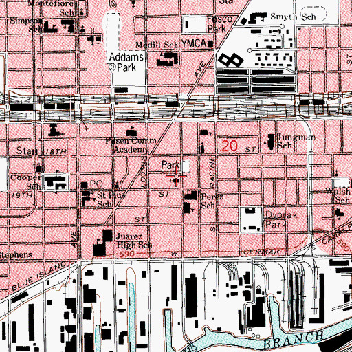 Topographic Map of Holy Trinity Croatian Roman Catholic Church, IL