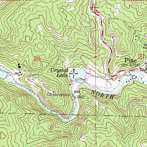 Topographic Map of Crystal Lake, CO