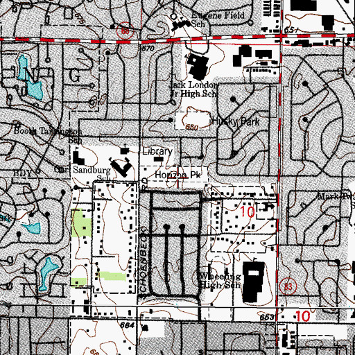 Topographic Map of Horizon Park, IL