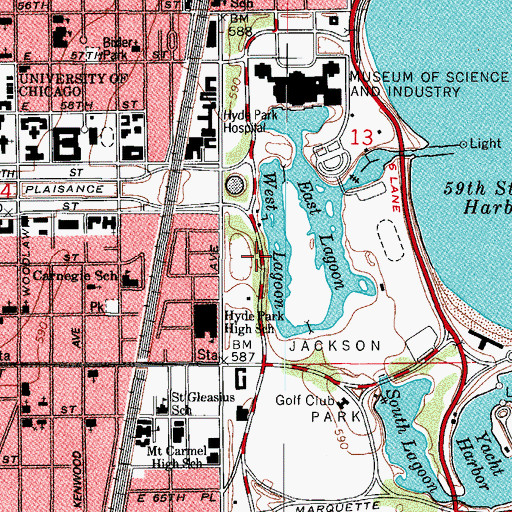 Topographic Map of Horticulture Building (historical), IL