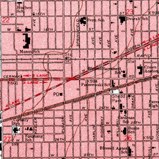 Topographic Map of House of Prayer, IL