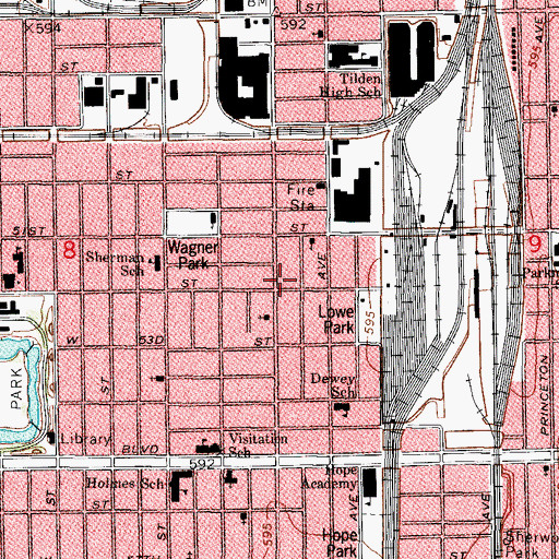 Topographic Map of House of Prayer for All People, IL