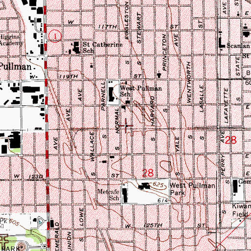 Topographic Map of Hyde Park African Methodist Episcopal Church, IL