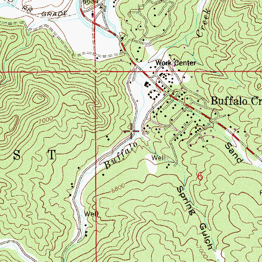 Topographic Map of Spring Gulch, CO