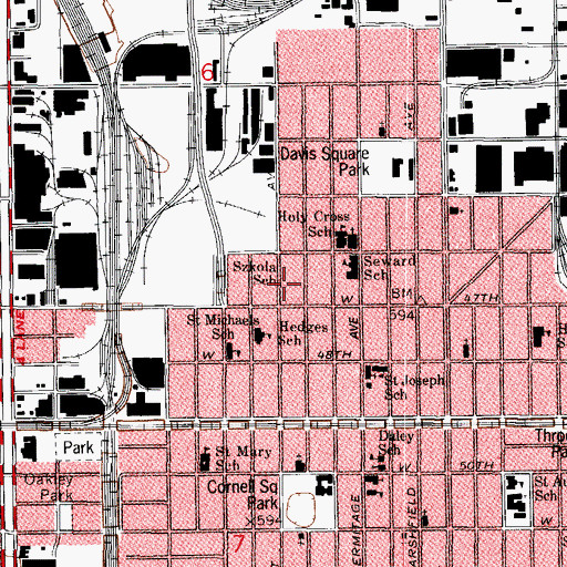 Topographic Map of Sacred Heart Convent, IL