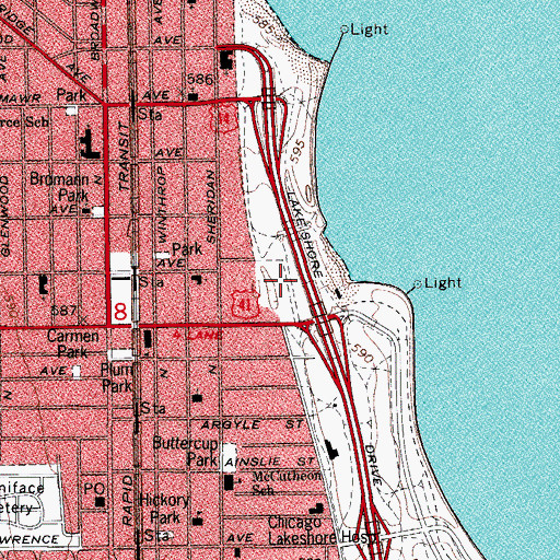 Topographic Map of Saddle and Cycle Club (historical), IL