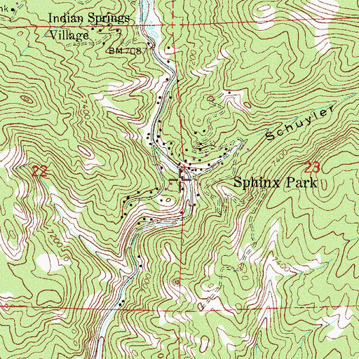 Topographic Map of Schuyler Gulch, CO