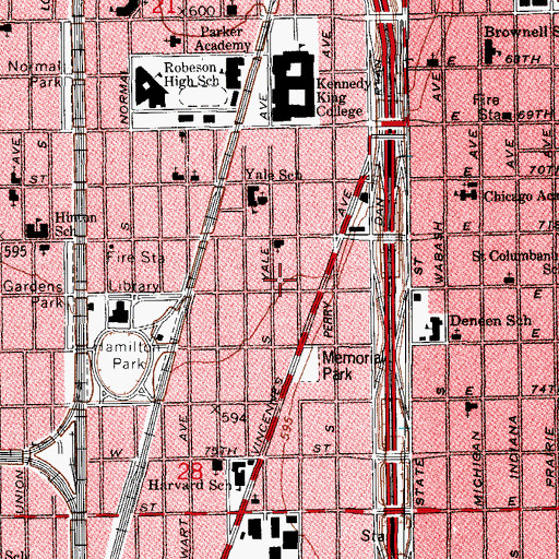 Topographic Map of Saint Carthage Convent, IL