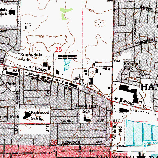 Topographic Map of Saint Columbia Episcopal Church, IL