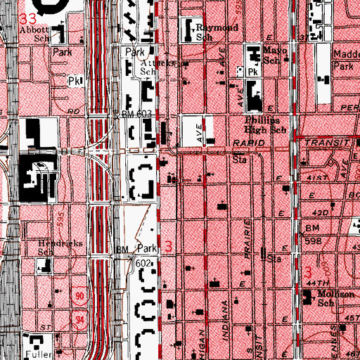 Topographic Map of Saint Elizabeth School, IL