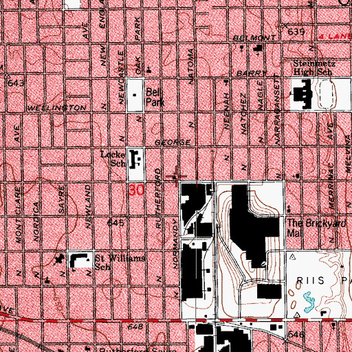 Topographic Map of Saint Gregorys Armenian Apostolic Church, IL