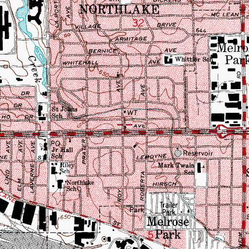 Topographic Map of Saint John the Baptist Melkite Catholic Church, IL