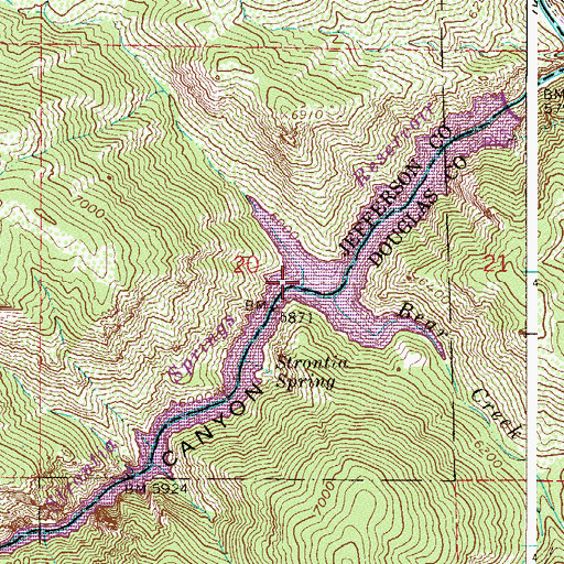 Topographic Map of Willow Creek, CO