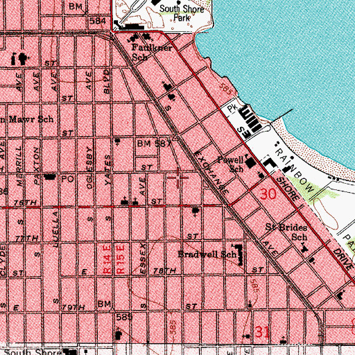 Topographic Map of Saint Joseph House of Candle Spiritual Church, IL