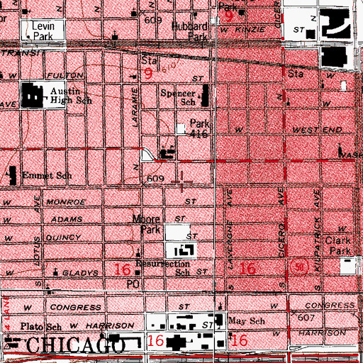 Topographic Map of Saint Jude Church of God in Christ, IL