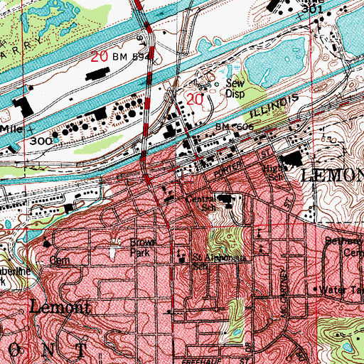 Topographic Map of Saint Mathew Evangelical Lutheran Church, IL