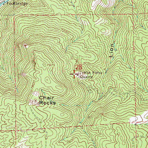 Topographic Map of Little Patsy Quarry, CO