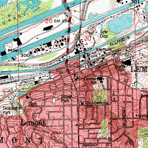 Topographic Map of Saint Patrick Catholic Church, IL