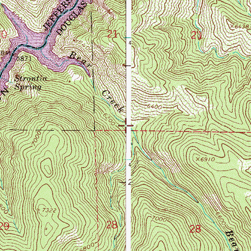 Topographic Map of West Bear Creek, CO