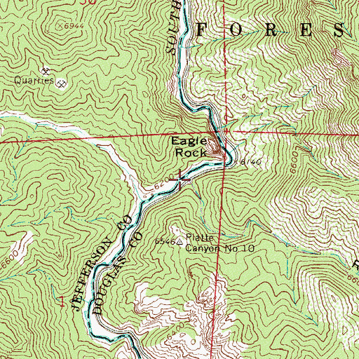 Topographic Map of Russell Gulch, CO