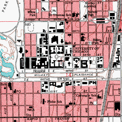 Topographic Map of George C Walker Museum, IL