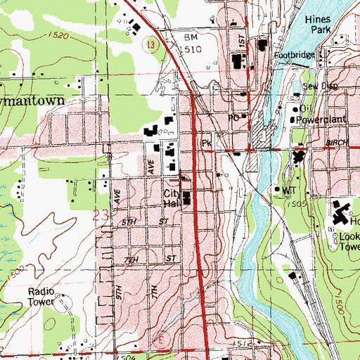 Topographic Map of Evangelical Covenant Church, WI