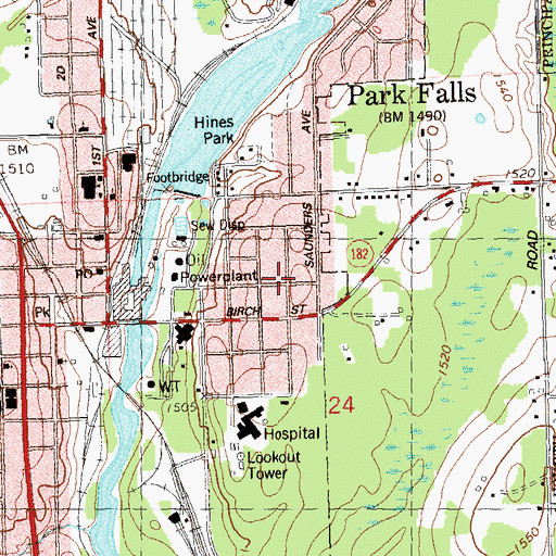 Topographic Map of Faith Baptist Church, WI