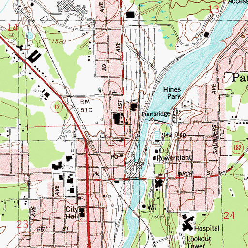 Topographic Map of Family Worship Center of the Assemblies of God, WI