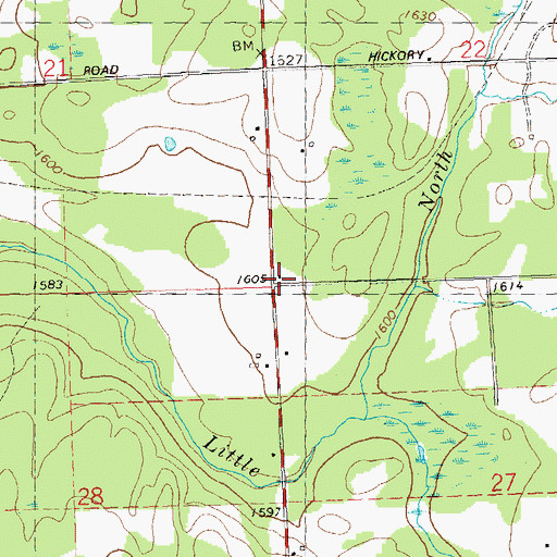 Topographic Map of Miller Road School (historical), WI