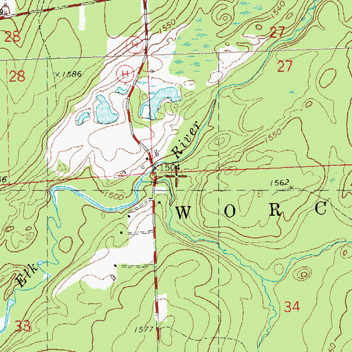 Topographic Map of Poplar Creek School (historical), WI