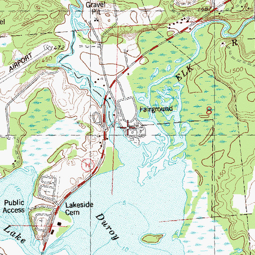 Topographic Map of Price County Fairground, WI