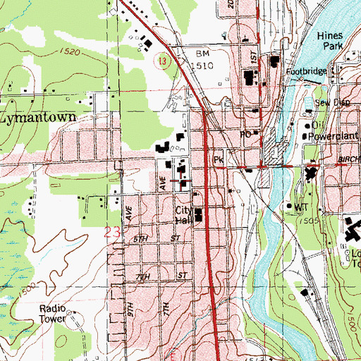 Topographic Map of Saint Anthony of Padua Catholic School, WI