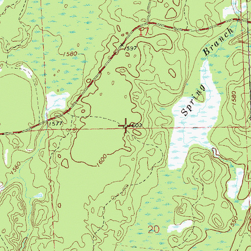 Topographic Map of South Fork Fire Tower (historical), WI