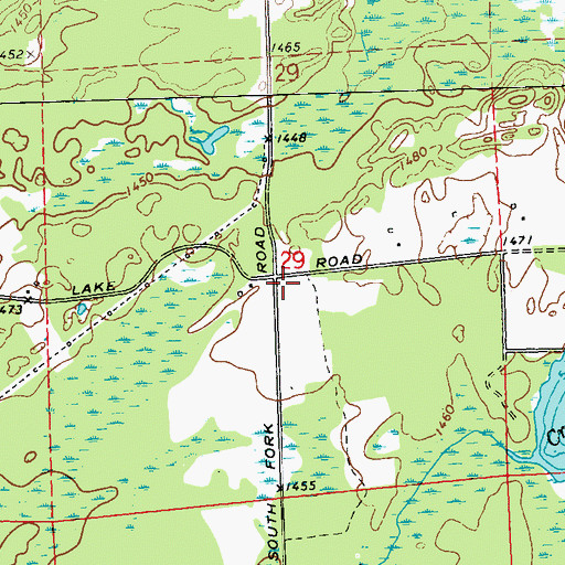 Topographic Map of South Fork School (historical), WI