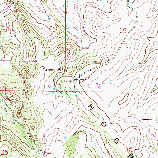 Topographic Map of Sundance Ranch, CO