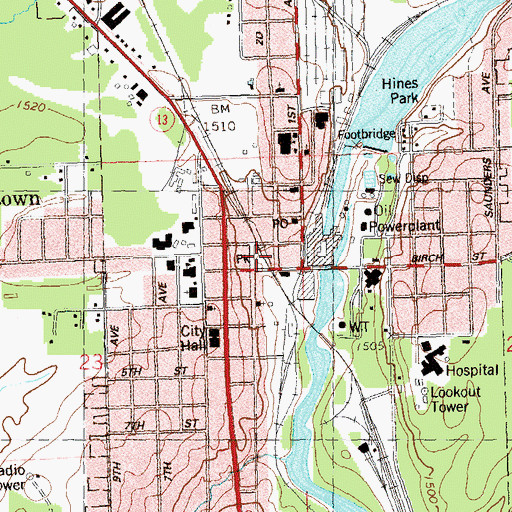 Topographic Map of Triangle Park, WI
