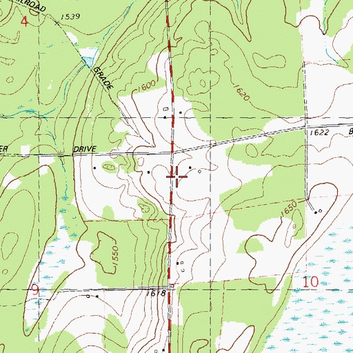Topographic Map of Viola Villa School (historical), WI