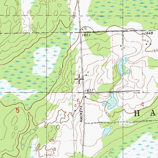 Topographic Map of Whitman School (historical), WI