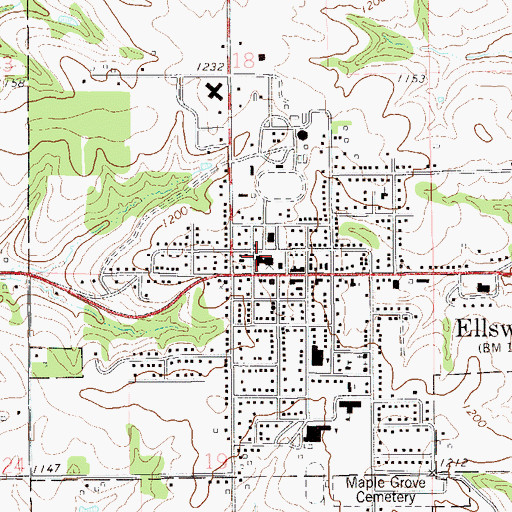 Topographic Map of Pierce County Courthouse, WI