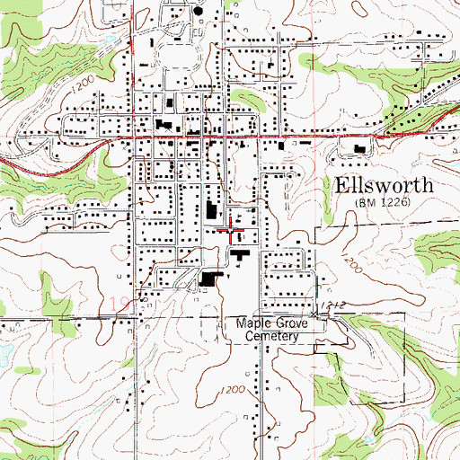 Topographic Map of Saint Francis Catholic Church, WI