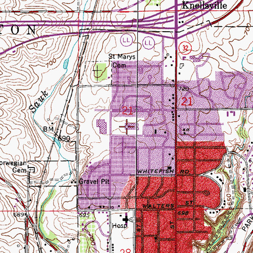 Topographic Map of Lincoln Elementary School, WI