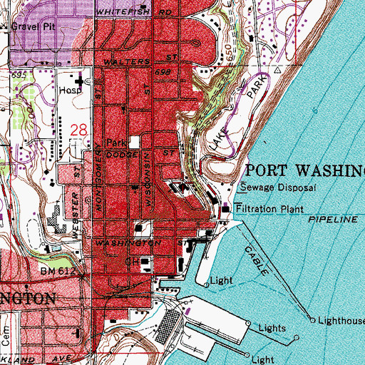 Topographic Map of Saint Marys School, WI