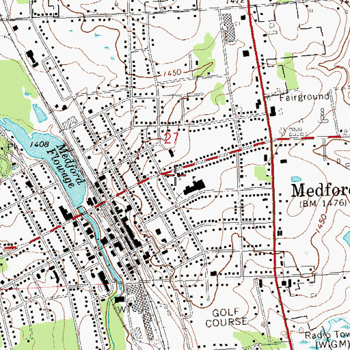 Topographic Map of Evangelical Community Church, WI