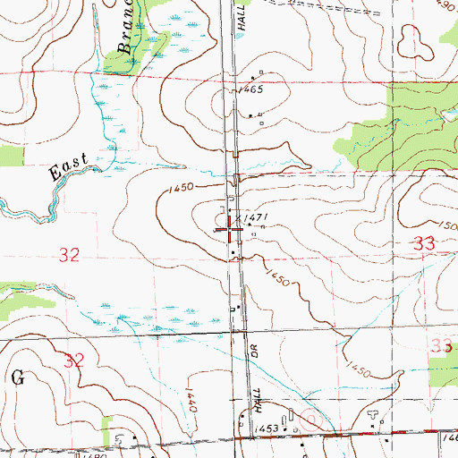 Topographic Map of Fairfield School (historical), WI