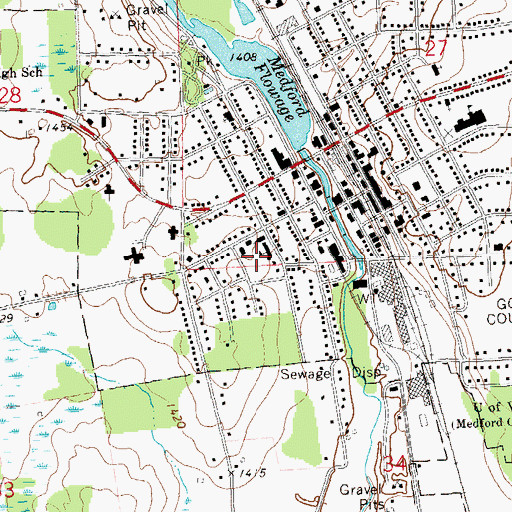 Topographic Map of Holy Rosary Catholic School, WI