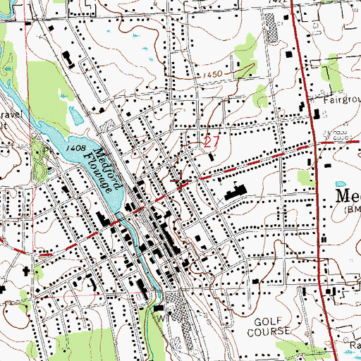 Topographic Map of Immanuel Evangelical Lutheran Church, WI